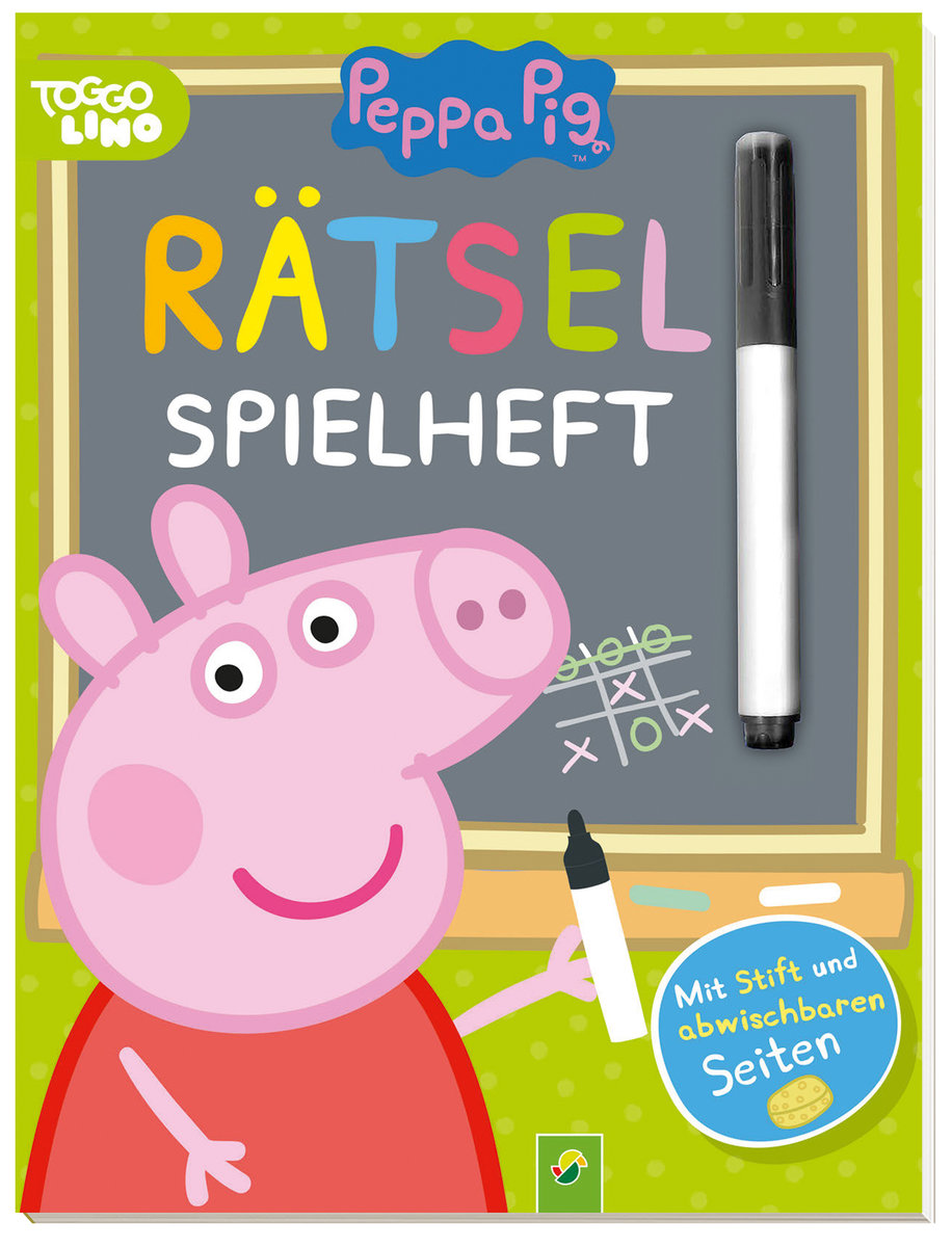 Peppa Pig -  Rätsel-Spielheft. Mit Stift und abwischbaren Seiten