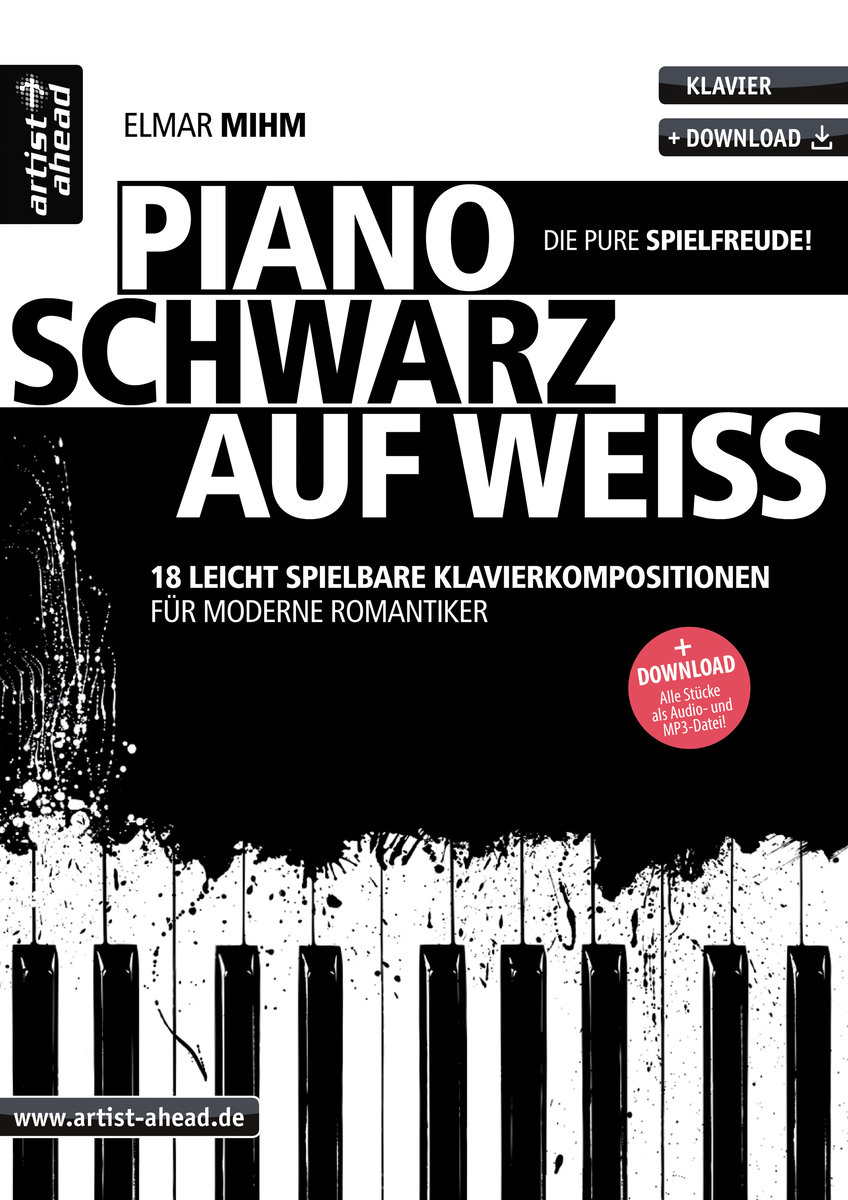 Piano schwarz auf weiß