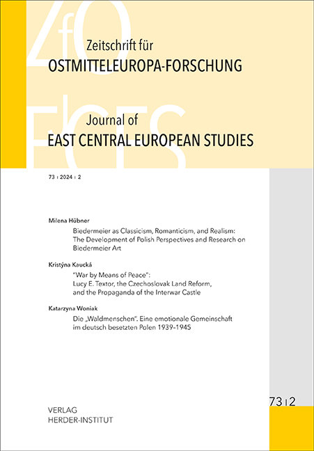 Zeitschrift für Ostmitteleuropa-Forschung (ZfO) 73/2 / Journal of East Central European Studies (JECES) 73/2