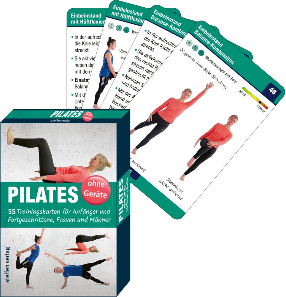 Trainingskarten: Pilates ohne Geräte