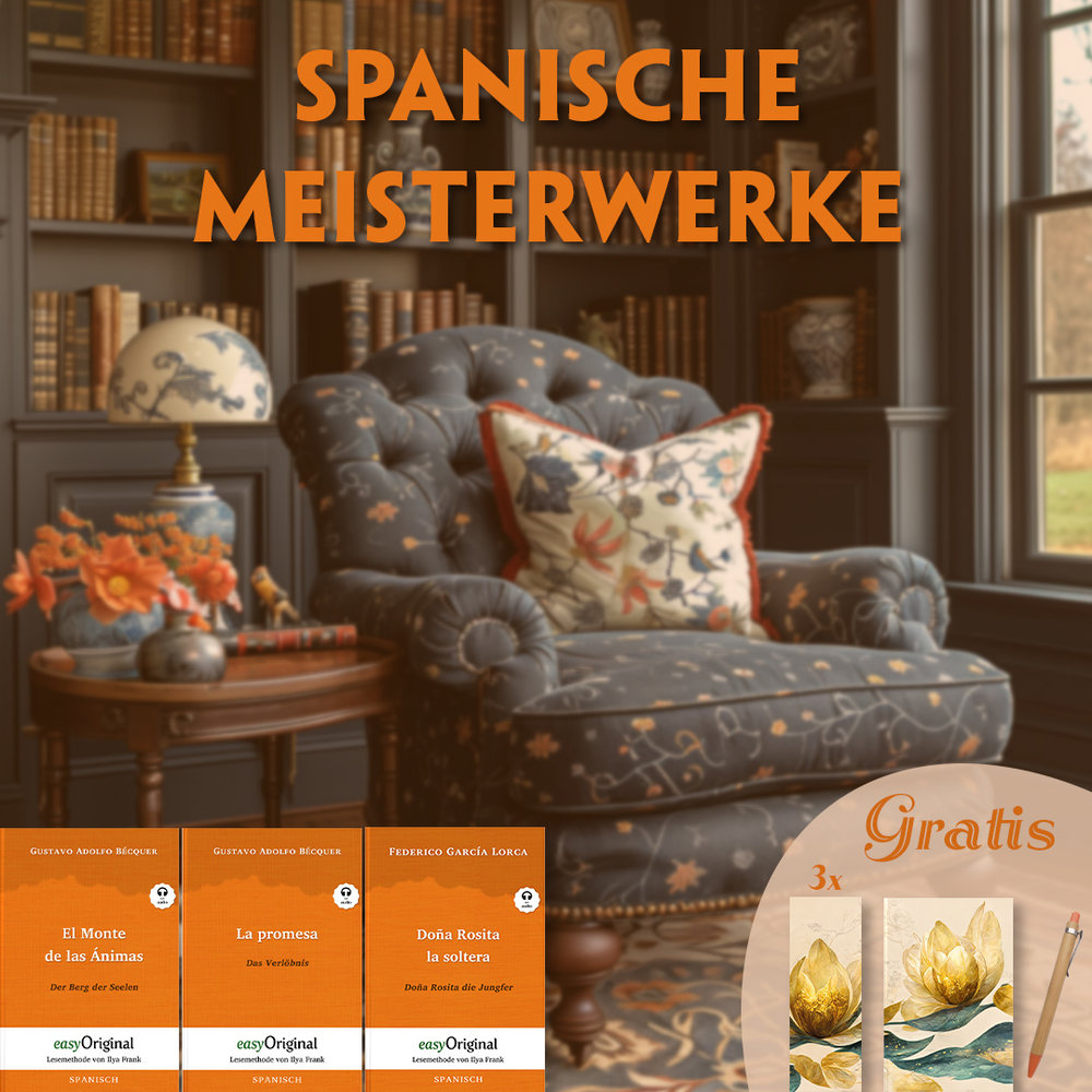 Spanische Meisterwerke (3 Bücher + Audio-Online + exklusive Extras) - Frank-Lesemethode, m. 3 Audio, m. 3 Audio, 3 Teile